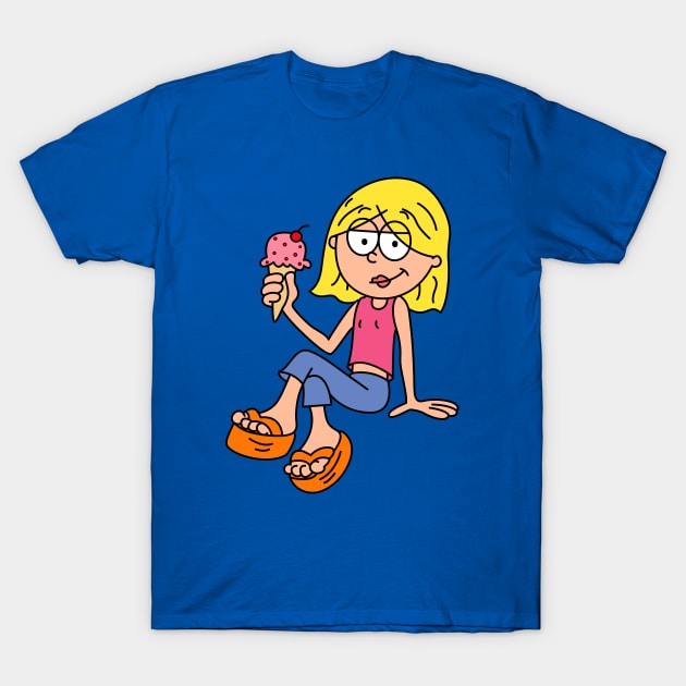 Lizzie with Ice-Cream T-Shirt by artxlife